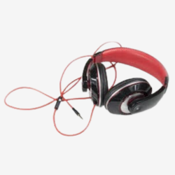 Fone de Ouvido Com Fio Preto e Vermelho (Produto Usado)