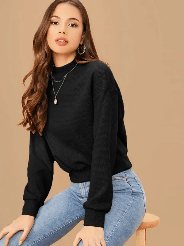 Blusa elegante de manga longa